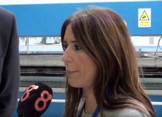 Gema Pérez, visita las instalaciones de la lavandería Ilunion